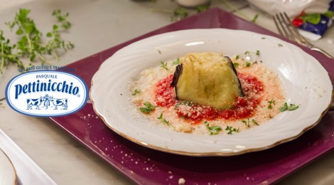 ricetta mozzarella fior di latte Pettinicchio, tortino di melanzane