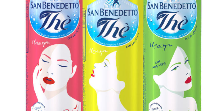 nuove lattine sleek di Thè San Benedetto, disegnate dagli studenti del NABA di Milano