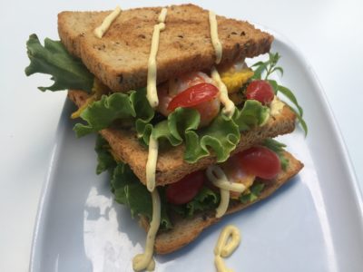 ricetta Morato Pane, sandwich gourmet con frittata ai gamberetti e menta, ricetta di marca Morato Pane, ricetta di Marca Frigo Magazine