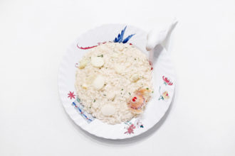 ricetta La Pila, risotto agli asparagi bianchi e canocchie, ricetta di Angela Maci per scuola di cucina COOKiamo di Treviso, iniziativa #alezionedirisoclassico