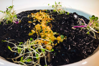 ricetta La Pila, risotto alle seppie nere, ricetta della scuola di cucina di Verona è cucina, #alezionedirisoclassico