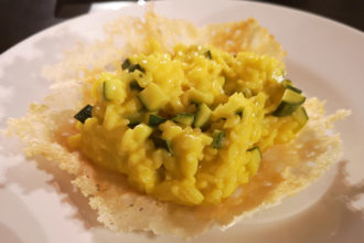 ricetta La Pila, risotto zafferano zucchine, ricetta della scuola di cucina PassionQKing, #alezionedirisoclassico