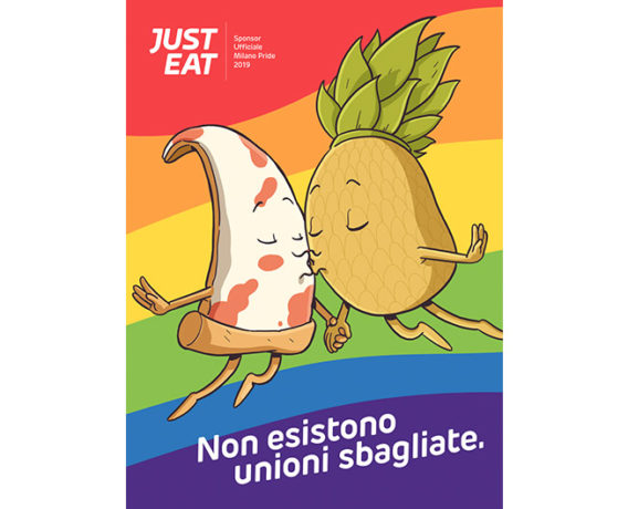 Just Amore,campagna Just Eat per Pride 2019 a Milano