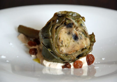 ricetta carciofo, ricetta della tradizione Lazio dalla scuola di cucina Burro & Bollicine di Latina